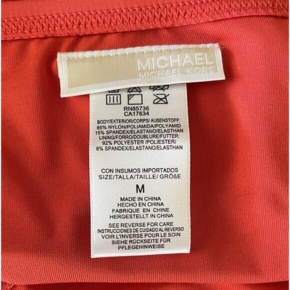 Michael Michael Kors Classic BikiniSwim Bottoms Size M Ruby Orange $54 NWT - Picture 3 of 3